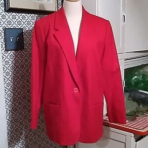 Sag Harbor Petite woolmark red 100% wool 14